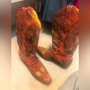 Pink corral 9 1/2 cowboy boots A1977